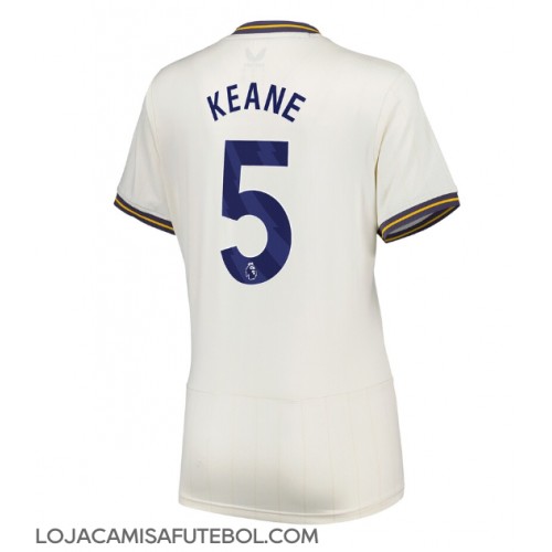 Camisa de Futebol Everton Michael Keane #5 Equipamento Alternativo Mulheres 2024-25 Manga Curta